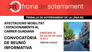 Reunió informativa sobre les afectacions de mobilitat i estacionaments al carrer guadiana