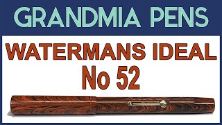 VINTAGE WATERMANS IDEAL 52 RED RIPPLE FOUNTAIN PEN