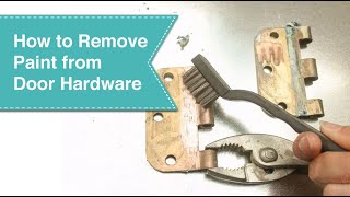 How to Remove Paint From Metal Hinges without removing Your Door!