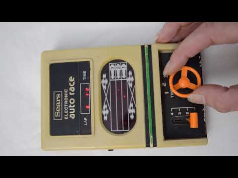Vintage 1970's Sears Electronic Auto Race Handheld RED LED Game Test Video
