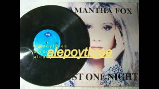 Samantha Fox - Just One Night 33 rpm