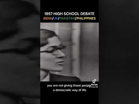 1957 High School Debate India / British
