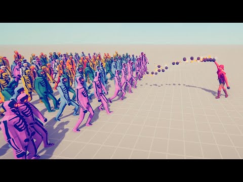 BOMB THROWER GOD vs 100x ZOMBIE RAGDOLLS - Totally Accurate Battle Simulator TABS
