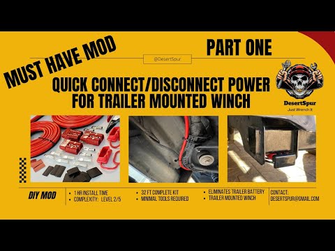 Battery Delete Must Have Mod - Quick Connect Power for Trailer Mounted Winch