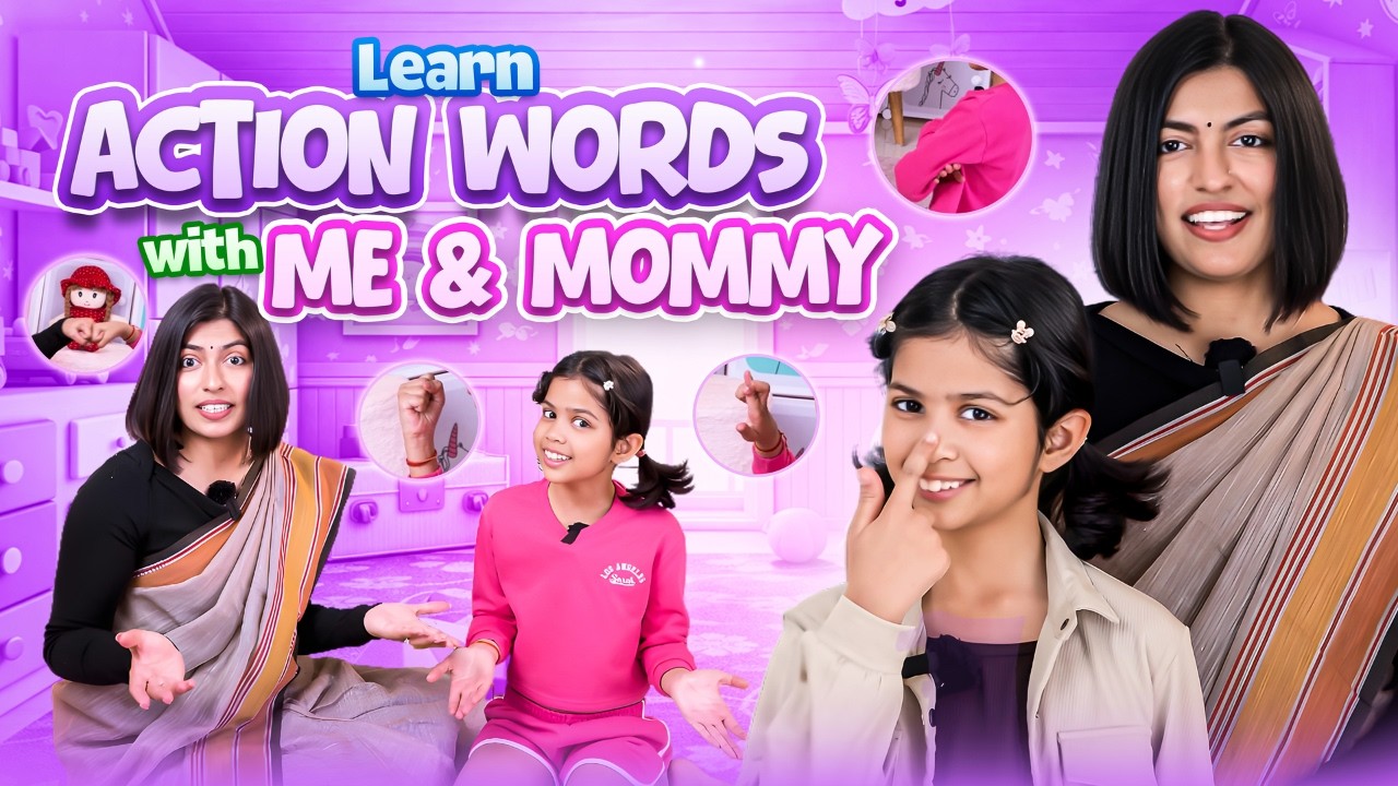 Let’s Learn Action Words Together! 😍, Kids Spoken English, Adi Keshari Connection