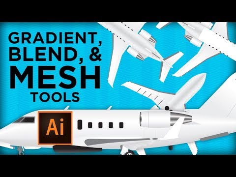 How to Use the Gradient, Blend, and Mesh Tools - Adobe Illustrator CC Tutorial