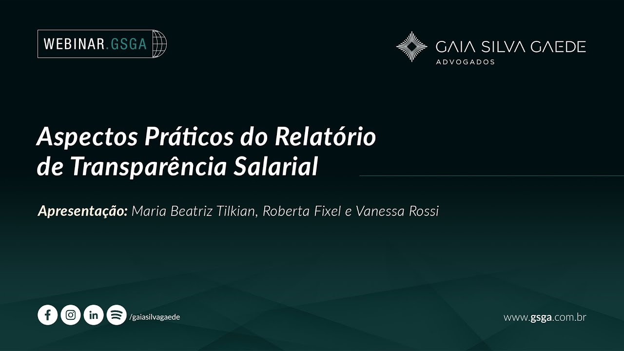 Webinar GSGA - Aspectos Práticos do Relatório de Sustentabilidade