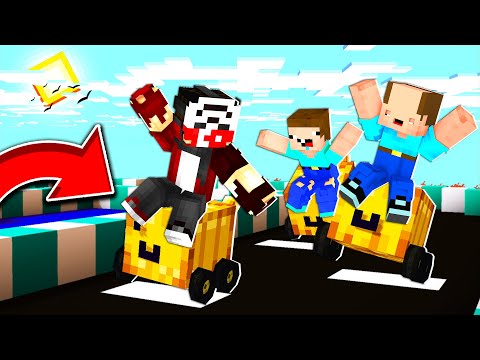 BALON KAFA İLE BAL KABAĞI YARIŞI YAPTIK !! - Minecraft