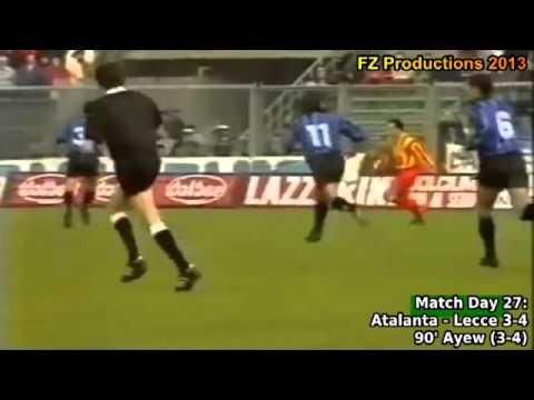 Serie A 1993-1994, day 27 Atalanta - Lecce 3-4 (Ayew goal)