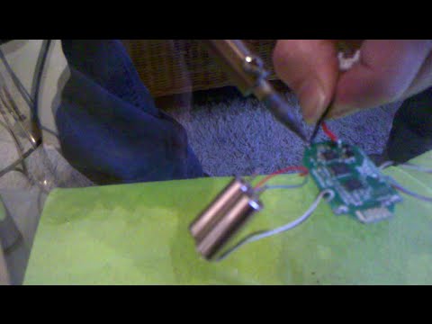 How To Repair Hubsan X4 Quadcopter - solder cable to controller (Part4)