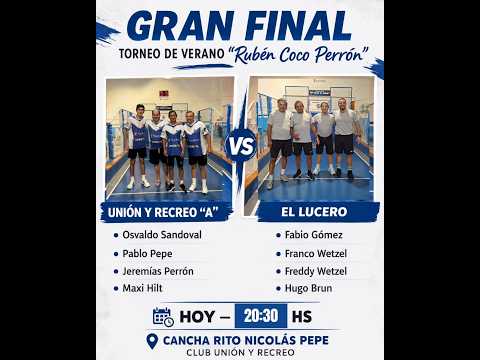 FINAL TORNEO DE TRIOS EN CLUB UNIÓN Y RECREO DE SAN JUSTO  - ENTRE RÍOS - COCO PERRÓN