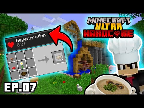 🍏Minecraft UHC |  I MADE MUSHROOM SOUP IN THE NEW HOUSE!  *gives me regen*
