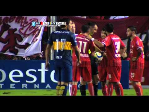 Roja para Mancuello. Independiente 1 - Boca 1. Fecha 12. Primera División 2015. FPT.