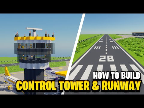 Chippz - How To Build A CONTROL TOWER & RUNWAY In Minecraft! (Airport Collection Pt.2)