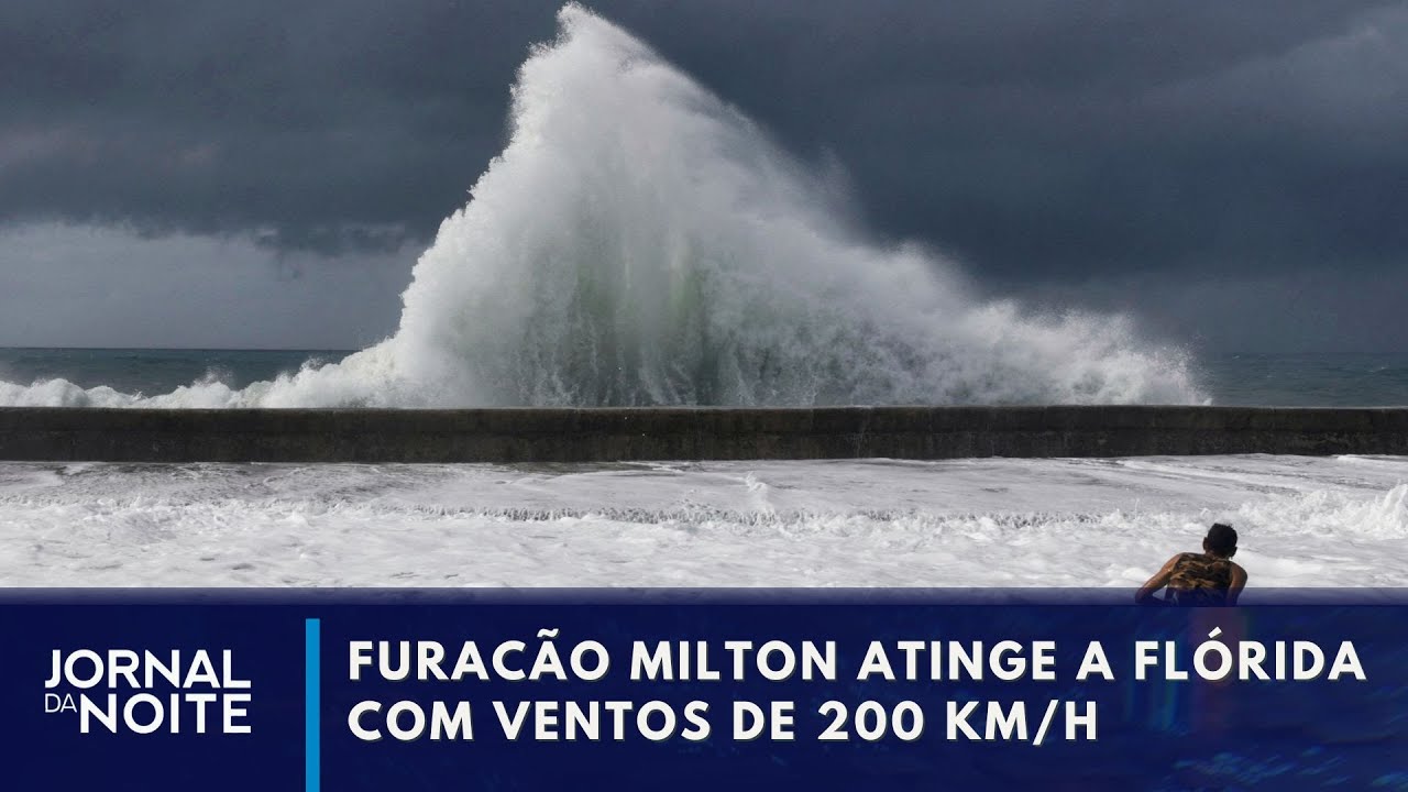 Furacão Milton chega à Florida com ventos de mais de 200 km/h | Jornal da Noite