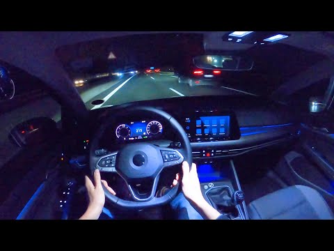2021 VOLKSWAGEN GOLF 8 2.0 TDI 115 PS NIGHT POV TOPSPEED AUTOBAHN DRIVE WÜRZBURG (60 FPS)
