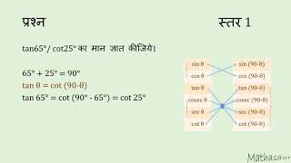 पूरक कोण के त्रिकोणमितीय समीकरण पर प्रश्न