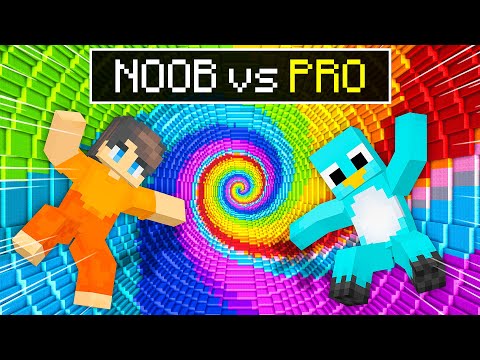 NOOB vs PRO: EXTREME RAINBOW DROPPER Challenge In Minecraft!