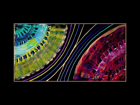 #8064 Something A Bit Different  Contemporary Art Fluid Acrylics 2021intuitive art