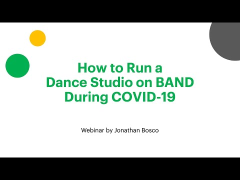 Part of a video titled How to Run a Virtual Dance Studio on BAND - Setting Up (Part 1) - YouTube