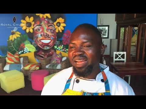 Chef Kabunda shares a taste of Zambia with pale fish, nshima, cassava and wild spinach!