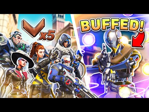 1 BUFFED Zenyatta vs 5 BRONZE Players... who wins?