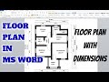 How To Make A Floor Plan In MS Word With Dimensions Floor Plan In Microsoft Word