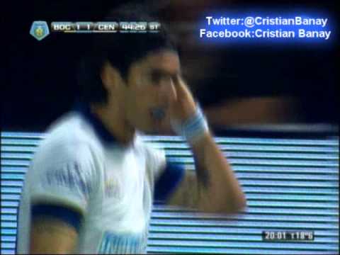 Gol de  Abreu a Boca (1-1) (Relato Walter Hugo) Torneo Inicial 2013 (13/10/2013)