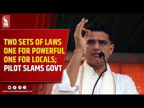 Sachin Pilot Targets BJP, Alleges Law And Order Collapse And SIR Voter Deletions