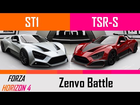 Zenvo ST1 VS TSR-S Battle | Forza Horizon 4 | Dragrace, Laptimes & Stats Comparison | NW Studios