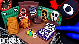 All DOORS 👁 Monsters creepy ROOM out of polymer clay | Roblox