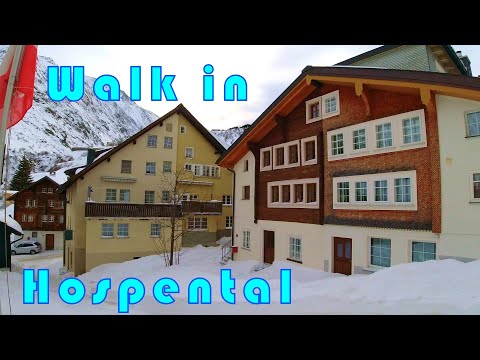 Caminhada épica de inverno na Suíça, Hospital | Old Swiss 🇨🇭 Village❄️☃️ | 4K