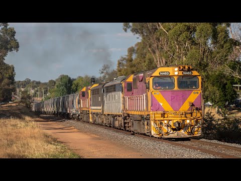 40 Year old locos on a daylight SSR Australian Grain train- 10/1/25