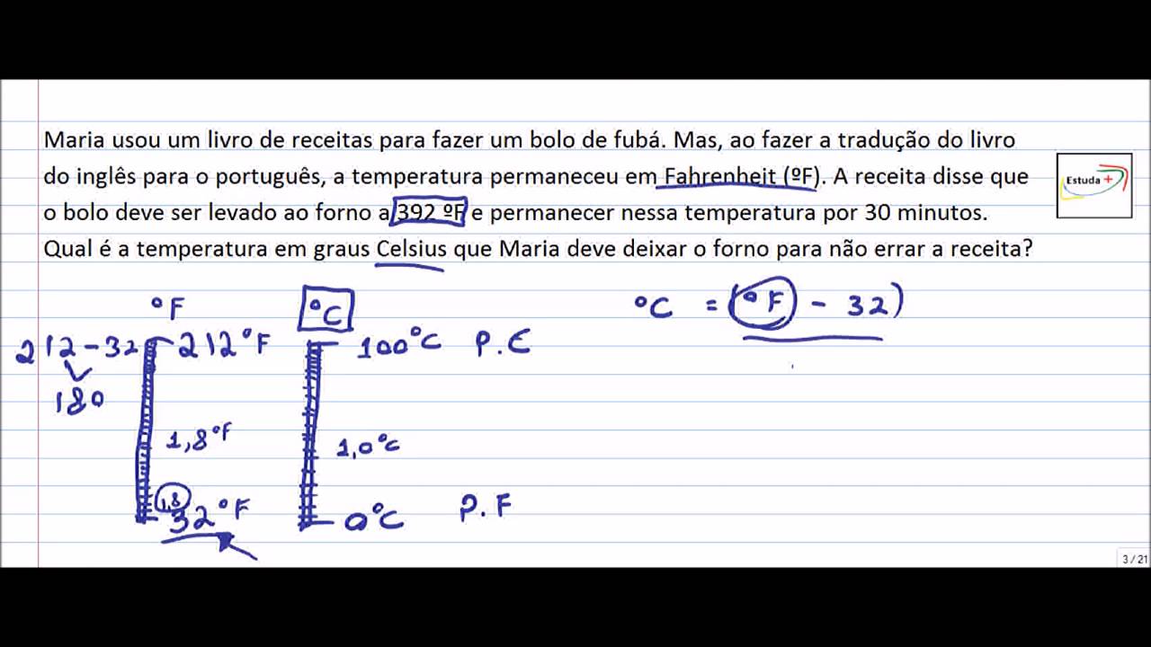 Conversão de Escalas Termométricas 3