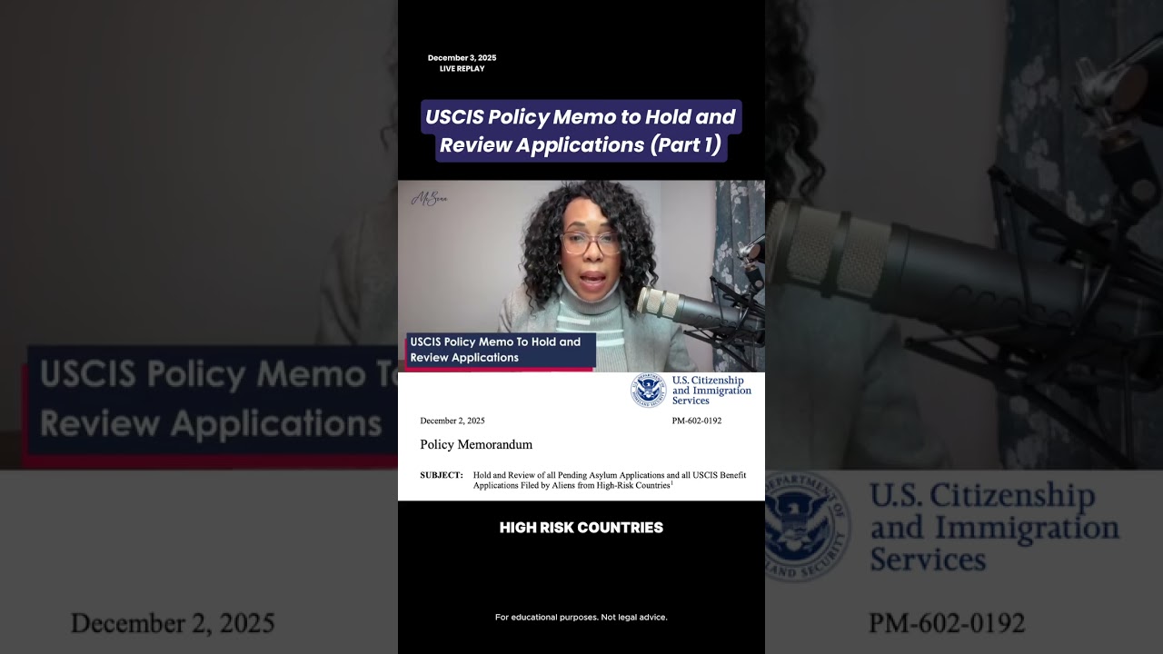 USCIS Policy Memo to Hold and Review Applications (Part 1)