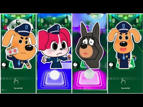SHERIFF LABRADOR EXE vs DOBIE EXE vs SHERIFF PAPILLON EXE x Coffin Dance | 725 Tiles Hop