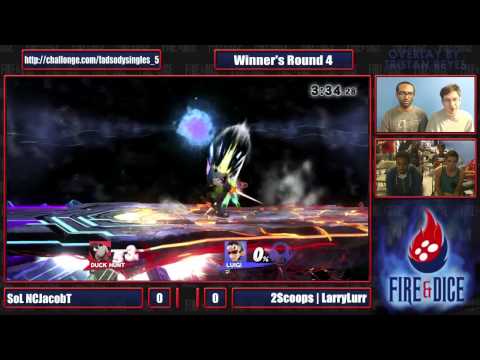 Smash or Die Young #5 - SoL NCJacobT (Duck Hunt, Pikachu) vs 2Scoops LarryLurr (Luigi) - Smash Wii U