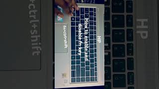 Turn ON/OFF FN key in HP Laptop