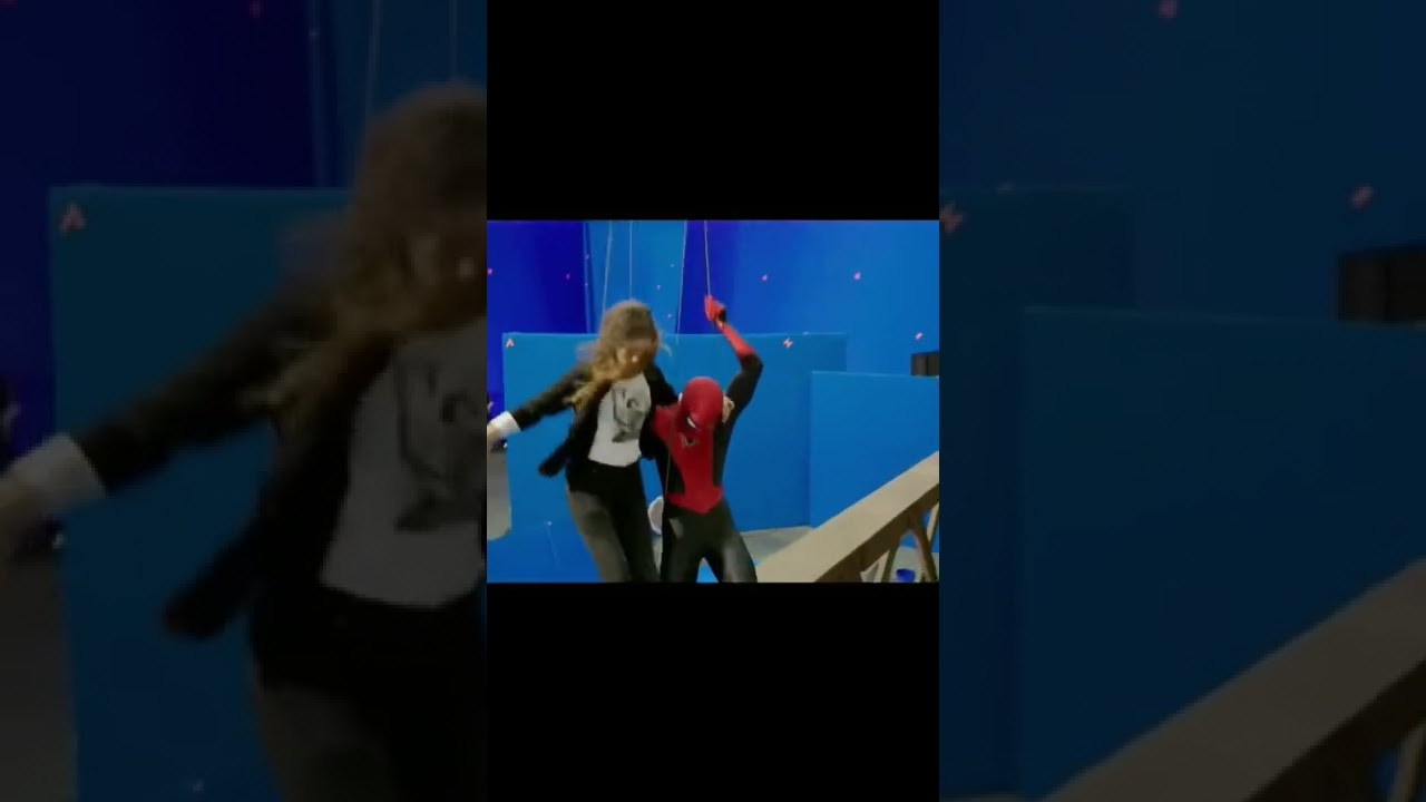 “Save me MJ” 😂Spider Man No Way Home bloopers | part 2  #tomholland #spidermannowayhome #zendaya