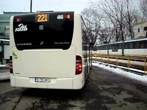 Autobuzul Mercedes-Benz Citaro Euro 4 #4661 pe linia 221 plecand din terminalul '' Ghencea ''