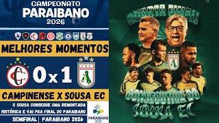 Campinense vs Sousa | Melhores Momentos | SEMIFINAL | Jogo de Volta | Campeonato Paraibano 2026