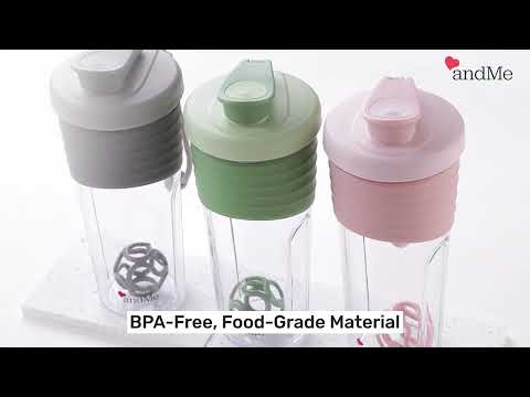 AndMe Protein Shaker Bottle, Gym Sipper Bottle For Protein Shake, Workout Accessories