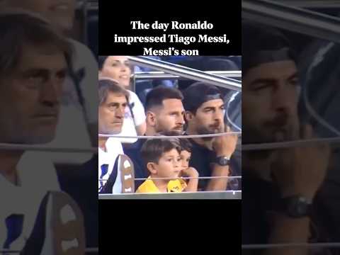 Ronaldo impressed messi's son 😍