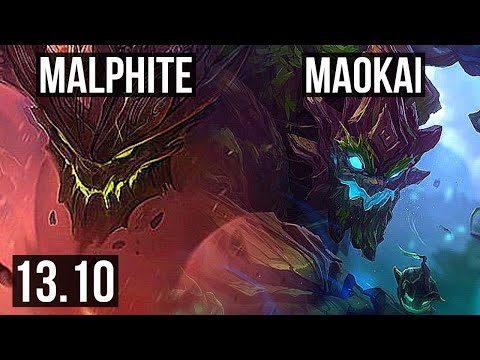 MALPHITE vs MAOKAI (TOP) | 2/1/7, 800K mastery | KR Diamond | 13.10