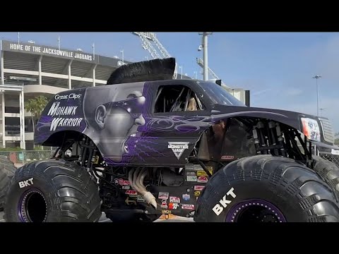 Meeting up with Mohawk Warrior driver Bryce Kenny for Monster Jam