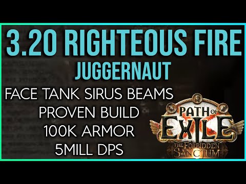 ❰Path of Exile 3.20 Forbidden Sanctum❱ Righteous Fire JUGG League Starter! Safe from Patch Notes