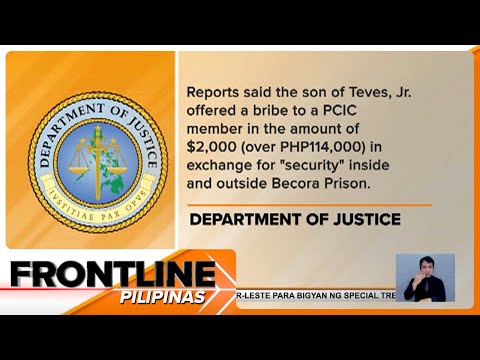 DOJ, nanawagan sa Timor-Leste na ipa-deport si Teves matapos magtangkang manuhol ang anak niya