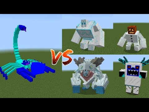 Arctic Scorpion Vs Minecraft Snow Bosses - Minecraft Mob Battle