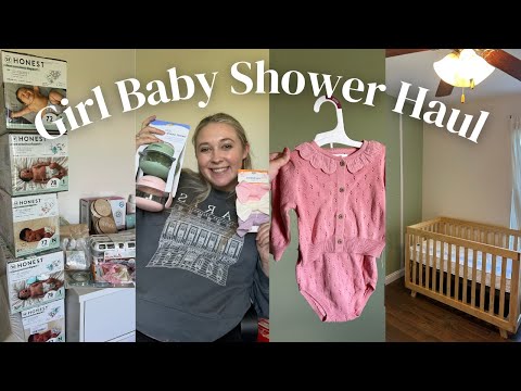 baby shower haul for a girl//nursery decor, clothes, and other baby essentials