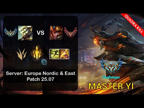 Master Yi Jungle vs Jarvan IV - EUNE Challenger - Patch 25.07